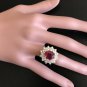 8.40 Carats Natural Red Ruby and Diamond 14K Solid Yellow Gold Ring