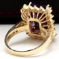 8.65 Carats NATURAL AMETHYST and DIAMOND 14K Solid Yellow Gold Ring