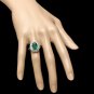 4.50Ct Natural Emerald & Diamond 14K Solid White Gold Ring