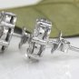 1.25Ct Natural Diamond 14k Solid White Gold Earrings