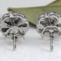 1.25Ct Natural Diamond 14k Solid White Gold Earrings
