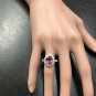 5.60 Carats Natural Tourmaline and Diamond 14K Solid White Gold Ring