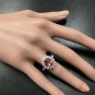 5.60 Carats Natural Tourmaline and Diamond 14K Solid White Gold Ring