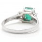 2.15Ct Natural Emerald & Diamond 14K Solid White Gold Ring