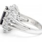 9.30Ct Natural Blue Sapphire & Diamond 14K White Solid Gold Ring