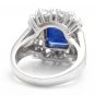 9.30Ct Natural Blue Sapphire & Diamond 14K White Solid Gold Ring