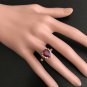 4.90 Carats Natural Red Ruby and Diamond 14K Solid Yellow Gold Ring