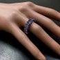 8.50 Carats NATURAL TANZANITE 14K Solid White Gold Ring