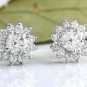 0.80Ct Natural Diamond 14k Solid White Gold  Earrings
