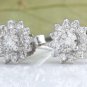 0.80Ct Natural Diamond 14k Solid White Gold  Earrings