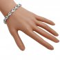 25.75Ct Natural Aquamarine and Diamond 14K Solid White Gold Bracelet