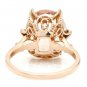 4.08 Carats Natural Morganite and Diamond 14K Solid Rose Gold Ring