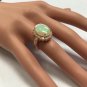 5.85 Carats Natural Australian Opal and Diamond 14K Solid Rose Gold Ring