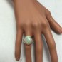 5.85 Carats Natural Australian Opal and Diamond 14K Solid Rose Gold Ring