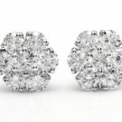 2.75Ct Natural Diamond 14k Solid White Gold  Earrings