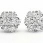 2.75Ct Natural Diamond 14k Solid White Gold  Earrings