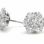 2.75Ct Natural Diamond 14k Solid White Gold  Earrings