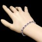 16.50Ct Natural Tanzanite and Diamond 14K Solid White Gold Bracelet