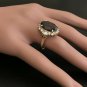 9.95 Carats Natural Red Garnet and Diamond 14K Solid Yellow Gold Ring