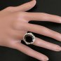 9.95 Carats Natural Red Garnet and Diamond 14K Solid Yellow Gold Ring