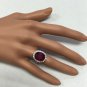 9.65 Carats Natural Red Ruby and Diamond 14K Solid White Gold Ring