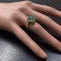 3.00Ct Natural Emerald & Diamond 14K Solid Yellow Gold Ring
