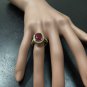 4.32 Carats Natural Ruby and Diamond 14K Solid Yellow Gold Ring