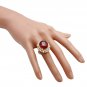 19.26 Carats Red Ruby and Diamond 14K Solid Yellow Gold Ring