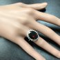 11.05 Carats Natural Red Garnet and Diamond 14K Solid White Gold Ring