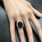 11.05 Carats Natural Red Garnet and Diamond 14K Solid White Gold Ring