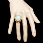 14.65Ct Natural Ethiopian Opal and Diamond 14K Solid Yellow Gold Ring