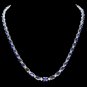29.10Ct Natural Sapphire & Diamond 14K Solid White Gold Necklace