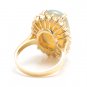 9.10Ct Natural Australian Opal and Diamond 14K Solid Yellow Gold Ring