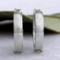 0.70Ct Natural Diamond 14K Solid White Gold Hoop Earrings