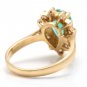 3.05Ct Natural Emerald & Diamond 14K Solid Yellow Gold Ring