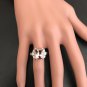 6.20 Carats Natural Morganite and Diamond 14K Solid White Gold Ring