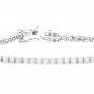 3.00 Carat Natural Diamond 14K Solid White Gold Bracelet