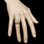 6.05Ct Natural Ethiopian Opal and Diamond 14K Solid Yellow Gold Ring