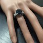 10.70Ct Natural Blue Sapphire & Diamond 14K White Solid Gold Ring