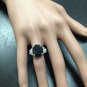 10.70Ct Natural Blue Sapphire & Diamond 14K White Solid Gold Ring