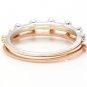 Splendid Set of Three Stackable Rings in 14K Solid Multi Color Gold
