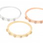 Splendid Set of Three Stackable Rings in 14K Solid Multi Color Gold