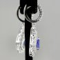 Estate 6.00Ct Natural Tanzanite and Diamond 14K Solid White Gold Earrings