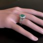2.70 Carats Natural Emerald & Diamond 14K Solid White Gold Ring