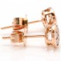 0.25Ct Natural SI1 Diamond 14k Solid Rose Gold Earrings