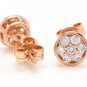 0.25Ct Natural SI1 Diamond 14k Solid Rose Gold Earrings