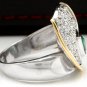 1.50Ct Natural Top Emerald & Diamond Platinum Two Tone Ring