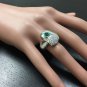 1.50Ct Natural Top Emerald & Diamond Platinum Two Tone Ring