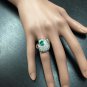 1.50Ct Natural Top Emerald & Diamond Platinum Two Tone Ring