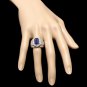 4.60Ct Natural Diamond & Sapphire 14K Solid White Gold Men's Ring